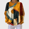 Léa - Retro Geometric Print Sweater