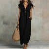 Josefina | Linen V-Neck Ruffle Dress