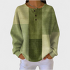 Nora - Olive Green Colour-Block Sweater