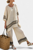 Harlowe | Elegant Black-Striped Linen Top & Flowing Pants