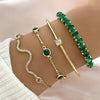 Gold Emerald Bracelet