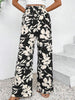 Theodora | Relaxed High-Waist Wide-Leg Floral Print Pants for Women