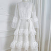 Freya - Bright White Crocheted Knit Cardigan for Women