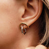 Two-Tone Intertwined Gold Earrings