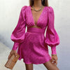 Zalira – V-neck dress with puff sleeves