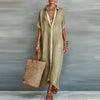 Anastasa | Long Button-Down Shirt Dress