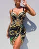 Josselyn | Push-Up Swimsuit with Chain Detail & Matching Beach Skirt