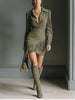 Hazel | Viscose Mini Dress With V-Neckline