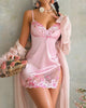 Embroidered Backless Nightgown with Straps
