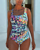 Printed Strap One-Piece Swimsuit