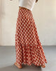 Elegant Pleated Print Skirt