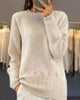 Retro-Style Fitted Pullover for Women in Solid Colour