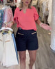Casual Shorts with Chain Detail