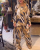 Elegant Abstract Print Two-Piece Set