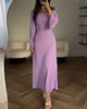 Aiah - Elegant Knitted Maxi Dress