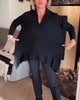 Long-Sleeve Top with Asymmetric Neckline