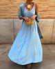 Printed Round Neck Casual Long Dress & Top Two-Piece Set