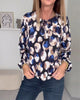 Elegant Off-Shoulder Blouse with Print
