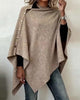 Cape-Style Sweater with Modern Asymmetric Cut
