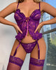 Three-Piece Lace Strap Lingerie Set