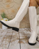 Trendy Mid-Calf Boots with Side Zipper