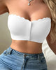 Seamless Strapless Bandeau Bra with Front Closure