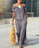 Elegant Off-the-Shoulder Two-Piece Set