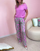 Printed Casual Set with Pockets and Short Sleeves
