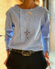 Asymmetric Solid Colour Button-Front Top
