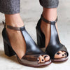 Dagny - Patchwork heels with block heel