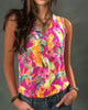 Essential Printed V-Neck Tank Top