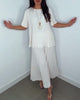 Solid Colour Pleated Oversized Set