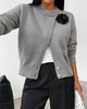 Trendy Sweater with Slit Hem