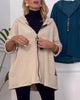 Casual Solid Colour Hooded Coat with Zipper