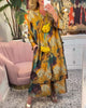 Retro Printed Oversized Casual Set