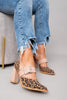 Adalina - Sues sandals with panther print