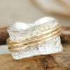 Vintage Slim Two-Tone Spinner Ring