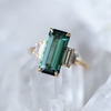 Vintage Turquoise Cubic Crystal Ring