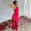 Inez - Elegant One Shoulder Maxi Dress