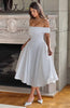 Tahlia | Off-shoulder pleated midi dress