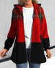 Plaid Zip-Up Hooded Coat