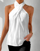 Solid Halter-Neck Tank Top