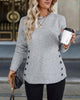 Pullover Sweater with Button Detail