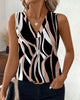 Floral V-Neck Sleeveless Tank Top