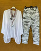 Trendy Casual Two-Piece Set with Camo Print