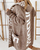 Long Loose Cardigan with Letter Print