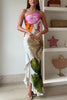 Ivy - Floral One-Shoulder Draped Maxi Dress