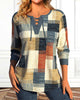 Geometric Print Lace-Up Top