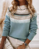Long-Sleeve Printed Sweater