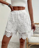 Fashion Solid Crochet Shorts
